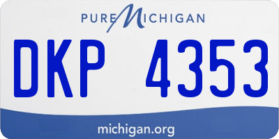 MI license plate DKP4353