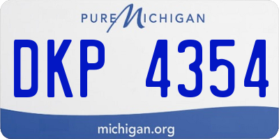 MI license plate DKP4354