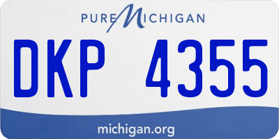 MI license plate DKP4355