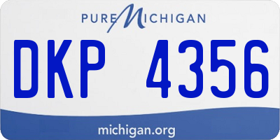 MI license plate DKP4356