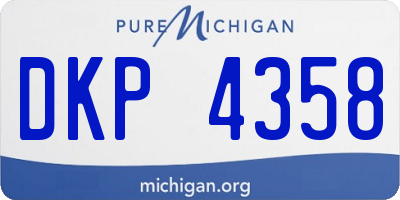 MI license plate DKP4358