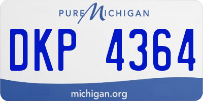 MI license plate DKP4364