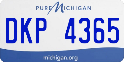 MI license plate DKP4365