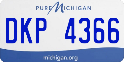 MI license plate DKP4366