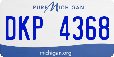 MI license plate DKP4368