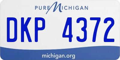 MI license plate DKP4372