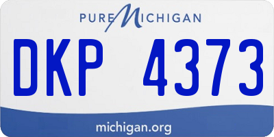 MI license plate DKP4373