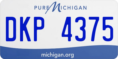 MI license plate DKP4375