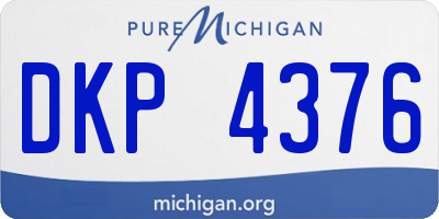 MI license plate DKP4376