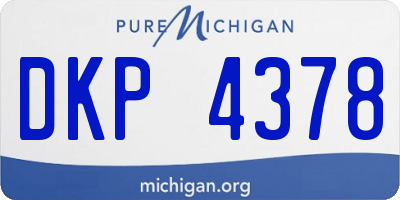 MI license plate DKP4378