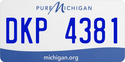 MI license plate DKP4381