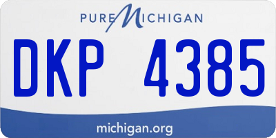 MI license plate DKP4385