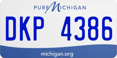 MI license plate DKP4386