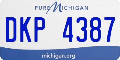 MI license plate DKP4387