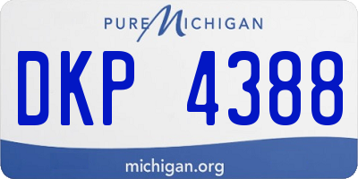 MI license plate DKP4388