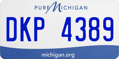 MI license plate DKP4389