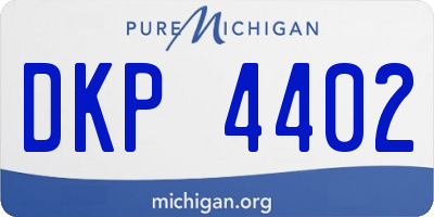 MI license plate DKP4402