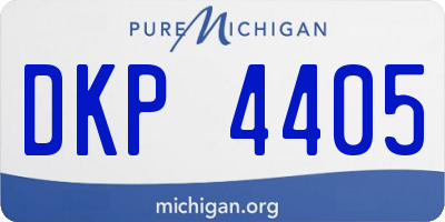 MI license plate DKP4405
