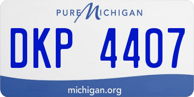 MI license plate DKP4407