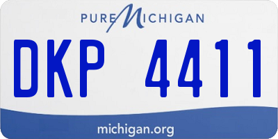 MI license plate DKP4411
