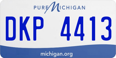 MI license plate DKP4413
