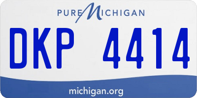 MI license plate DKP4414