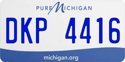 MI license plate DKP4416
