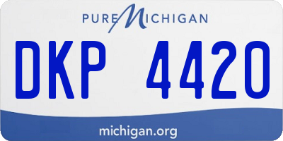 MI license plate DKP4420