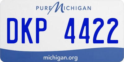 MI license plate DKP4422