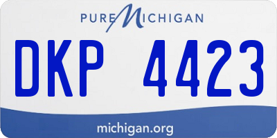 MI license plate DKP4423