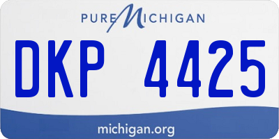 MI license plate DKP4425