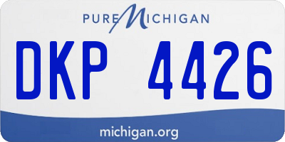MI license plate DKP4426