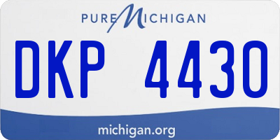 MI license plate DKP4430