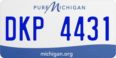 MI license plate DKP4431