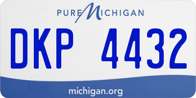 MI license plate DKP4432