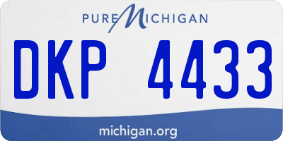 MI license plate DKP4433