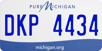 MI license plate DKP4434