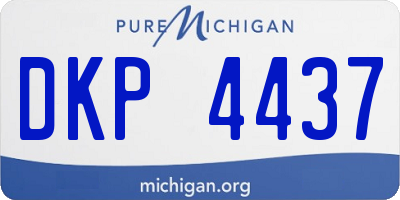 MI license plate DKP4437