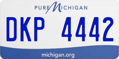 MI license plate DKP4442
