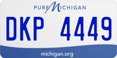 MI license plate DKP4449
