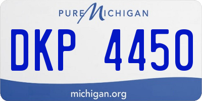 MI license plate DKP4450