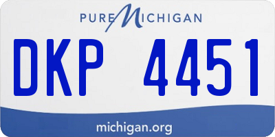 MI license plate DKP4451