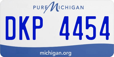 MI license plate DKP4454