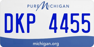 MI license plate DKP4455