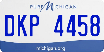 MI license plate DKP4458