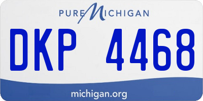MI license plate DKP4468