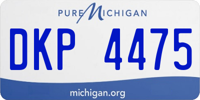 MI license plate DKP4475
