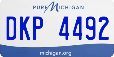 MI license plate DKP4492