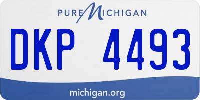 MI license plate DKP4493