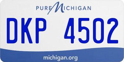 MI license plate DKP4502